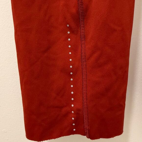 Lululemon Fast Free Reflective Crop 19” Brick Orange Leggings 2 - Picture 4 of 4